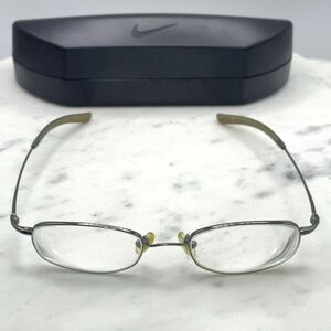 Nike Flexon 4142 013 Gunmetal Silver Eyeglasses Frames Only With Case 51-20-145